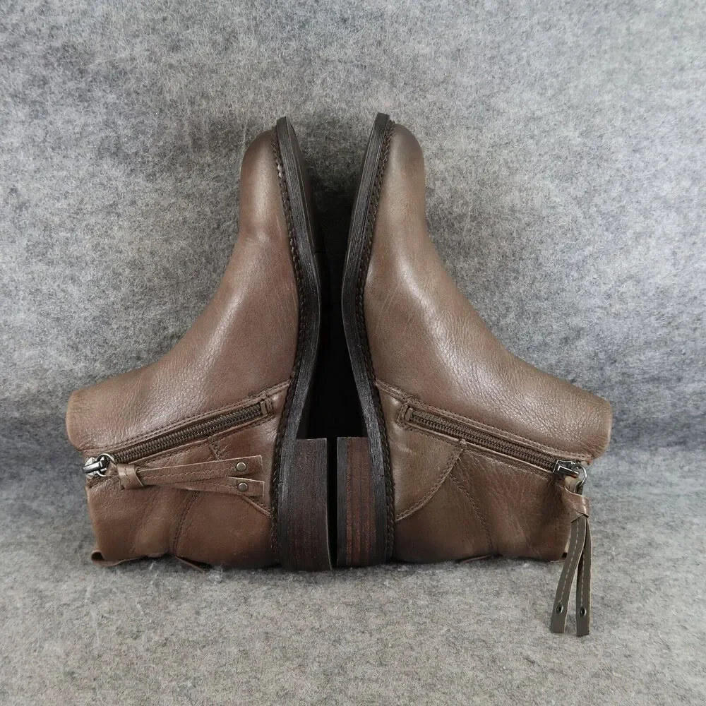 Franco Sarto Shoes Womens 6 Booties Classic Leather Hyla Ankle Boot Zip Cutout